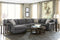Ashley Ambee Left Chaise, Right Sofa, Armless Loveseat Sectional & Ottoman in Slate-Washburn's Home Furnishings