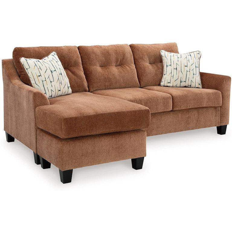 Ashley Amity Bay Sofa Chaise Queen Sleeper in Clay – Washburn's Home ...