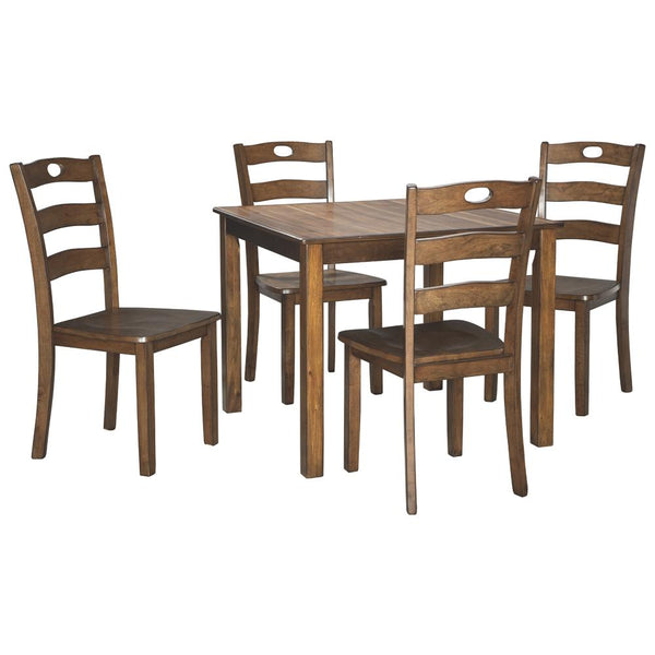 Hazelteen Square Dining Room Table Set (5/CN)-Washburn's Home Furnishings