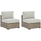Calworth - Beige - Armless Chair W/cushion (2/cn)-Washburn's Home Furnishings