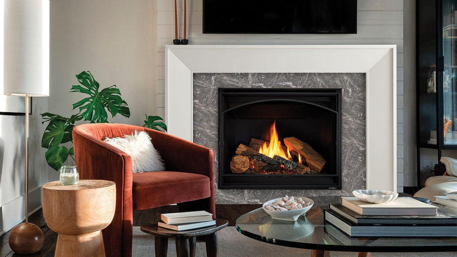 Heat & Glo 6K Series gas fireplace in a contemporary living room