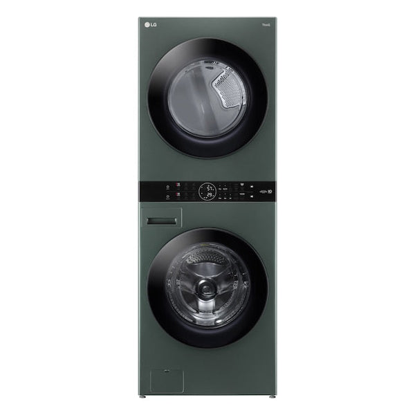 LG Single Unit Front Load LG WashTower with Center Control 4.5 cu. ft. Washer and 7.4 cu. ft. Electric Dryer - Nature Green-Washburn's Home Furnishings
