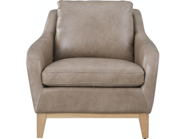 Leather Italia Cammack Chair in Sandy Brown Leather-Washburn's Home Furnishings