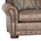 Mayo 2900F Series Sofa in Palance Silt w/ Nickel Nail Heads and Walnut Legs-Washburn's Home Furnishings