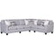Mayo Stationary Sectional w/Right Chaise in Market Chrome.-Washburn's Home Furnishings