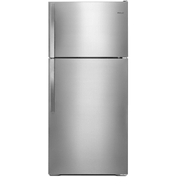 WHIRLPOOL 28-inch Wide Top Freezer Refrigerator - 14 cu. ft. Stainless Steel-Washburn's Home Furnishings