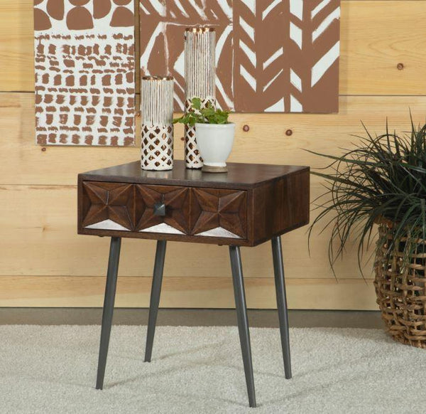 1-drawer Accent Table - Brown-Washburn's Home Furnishings