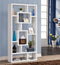 10-shelf Geometric - Bookcase - White-Washburn's Home Furnishings