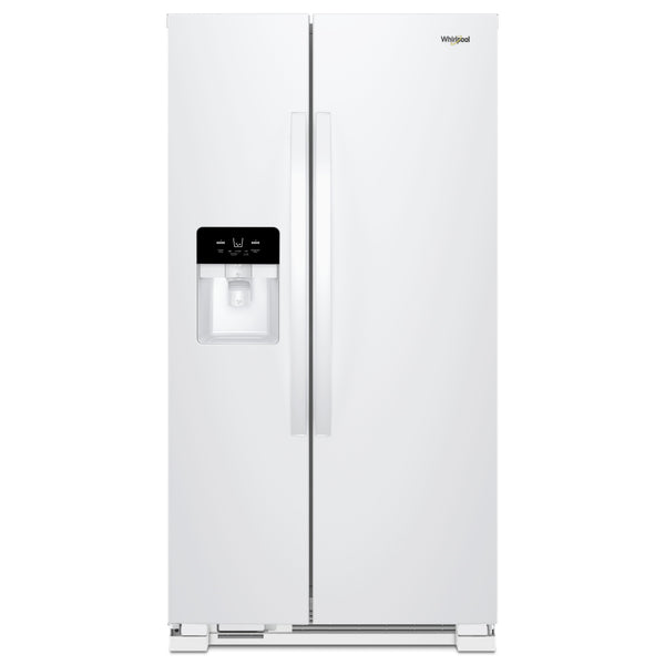 Whirlpool 21 Cu. Ft. Side-by-Side Refrigerator in White-Washburn's Home Furnishings