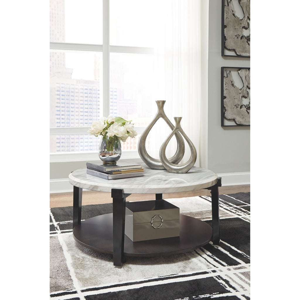 Ashley marble top online coffee table