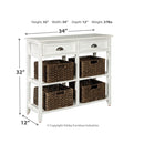 Oslember - White - Console Sofa Table-Washburn's Home Furnishings