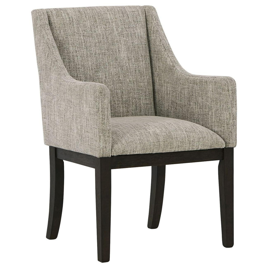 Burkhaus Dark Brown Dining Uph Arm Chair (2/cn) Washburn's Home Furnishings