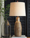 Calixto - Taupe - Terracotta Table Lamp (1/cn)-Washburn's Home Furnishings