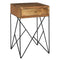 Crestview Bengal Manor Light Wood and Metal Accent Table-Washburn's Home Furnishings