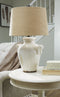 Emelda - Cream - Ceramic Table Lamp (1/cn)-Washburn's Home Furnishings