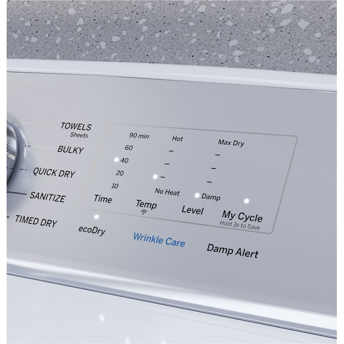 GE Profile 7.4 cu. ft. Smart White Electric Dryer with Sanitize Cycle and Sensor Dry-Washburn's Home Furnishings