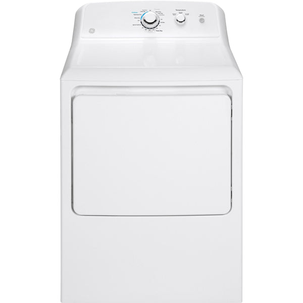 GE 7.2 Cu. Ft. White Electric Vented Dryer-Washburn's Home Furnishings