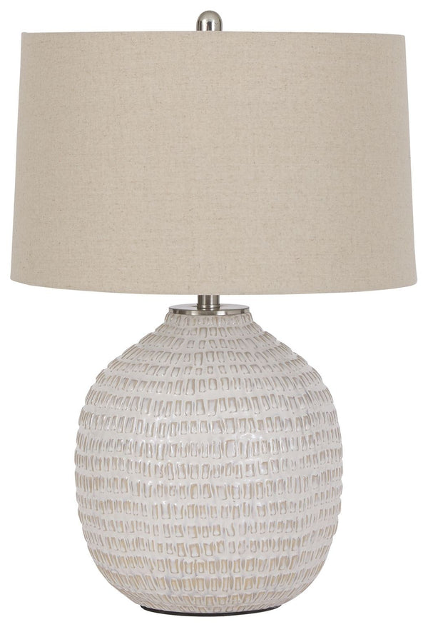 Jamon - Beige - Ceramic Table Lamp (1/cn)-Washburn's Home Furnishings