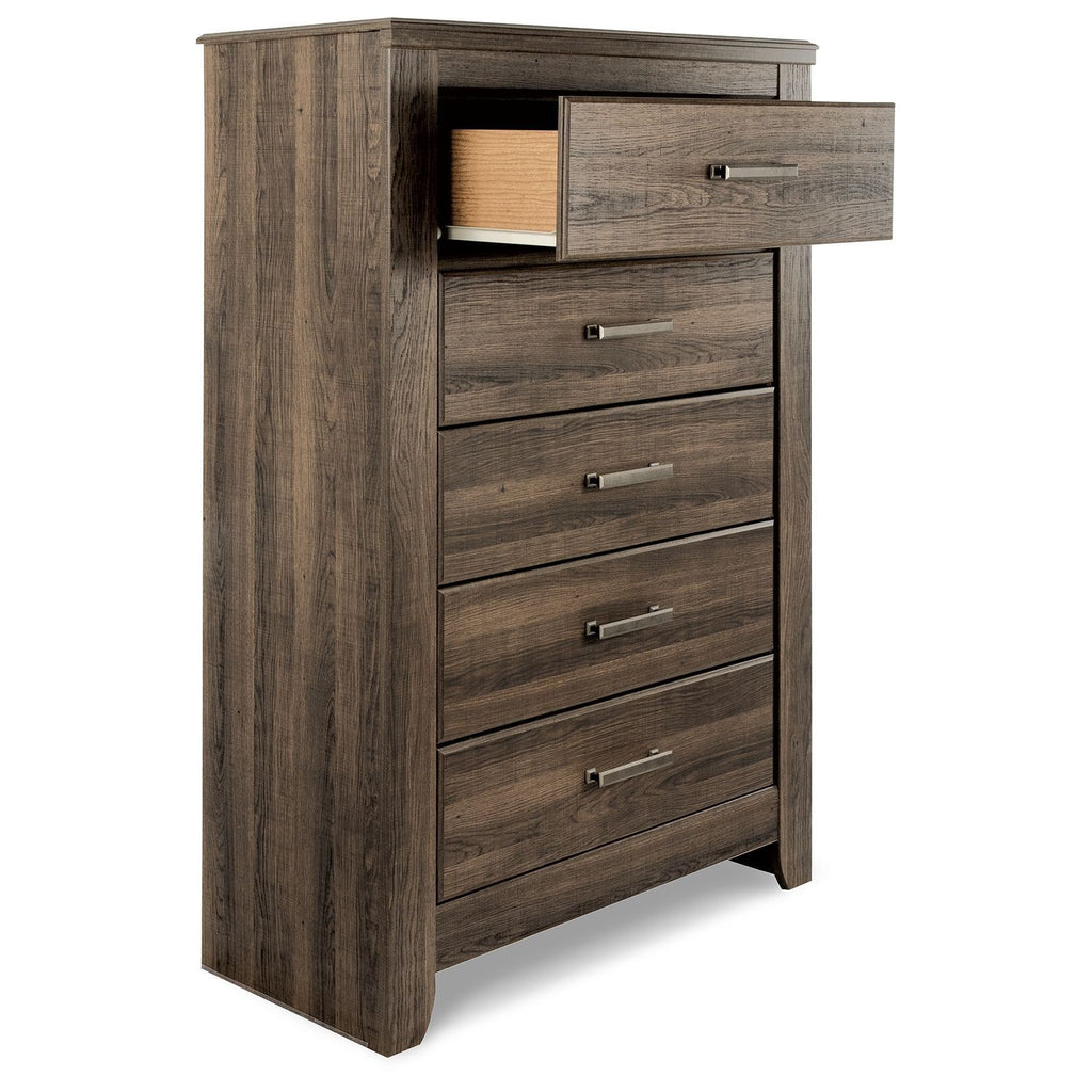 Juararo - Dark Brown - Five Drawer Chest – Washburn's Home Furnishings