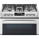 LG 6.9 cu. ft. Smart Double Oven Slide In Gas Range with ProBake Convection and Wi-Fi in Stainless Steel-Washburn's Home Furnishings
