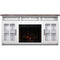 Hampton 74" Fireplace Console in Barnwood W/Jasmine White-Washburn's Home Furnishings