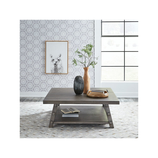 Liberty Modern Farmhouse Oversized Square Cocktail Table-Washburn's Home Furnishings