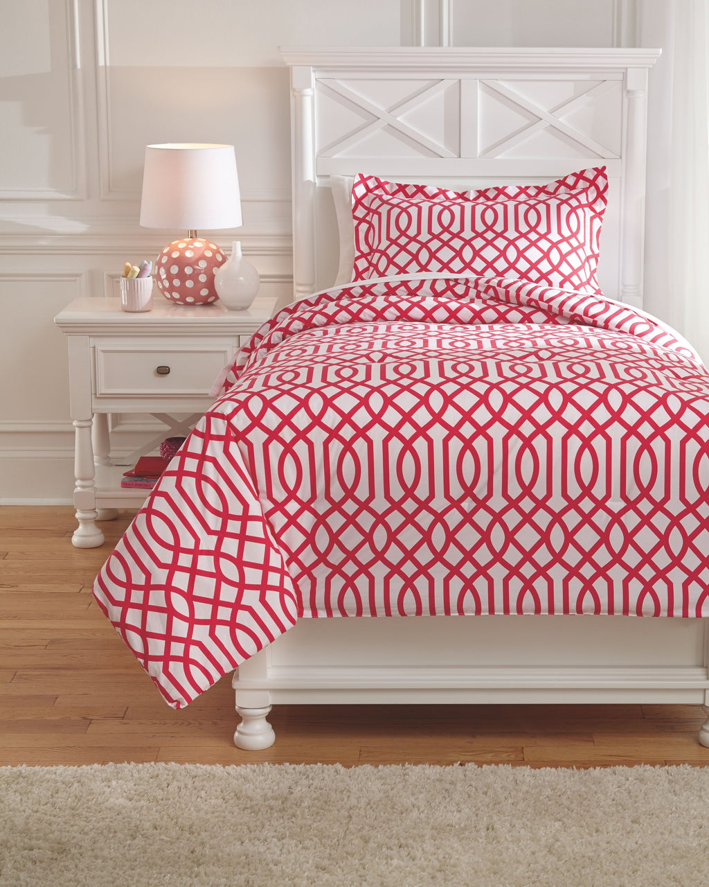 Loomis Red Twin Comforter Set Washburn's Home Furnishings