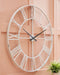 Paquita - Antique White - Wall Clock-Washburn's Home Furnishings