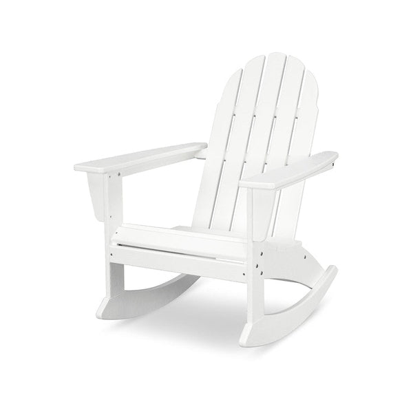 Polywood Vineyard Adirondack Rocking Chair in White-Washburn's Home Furnishings