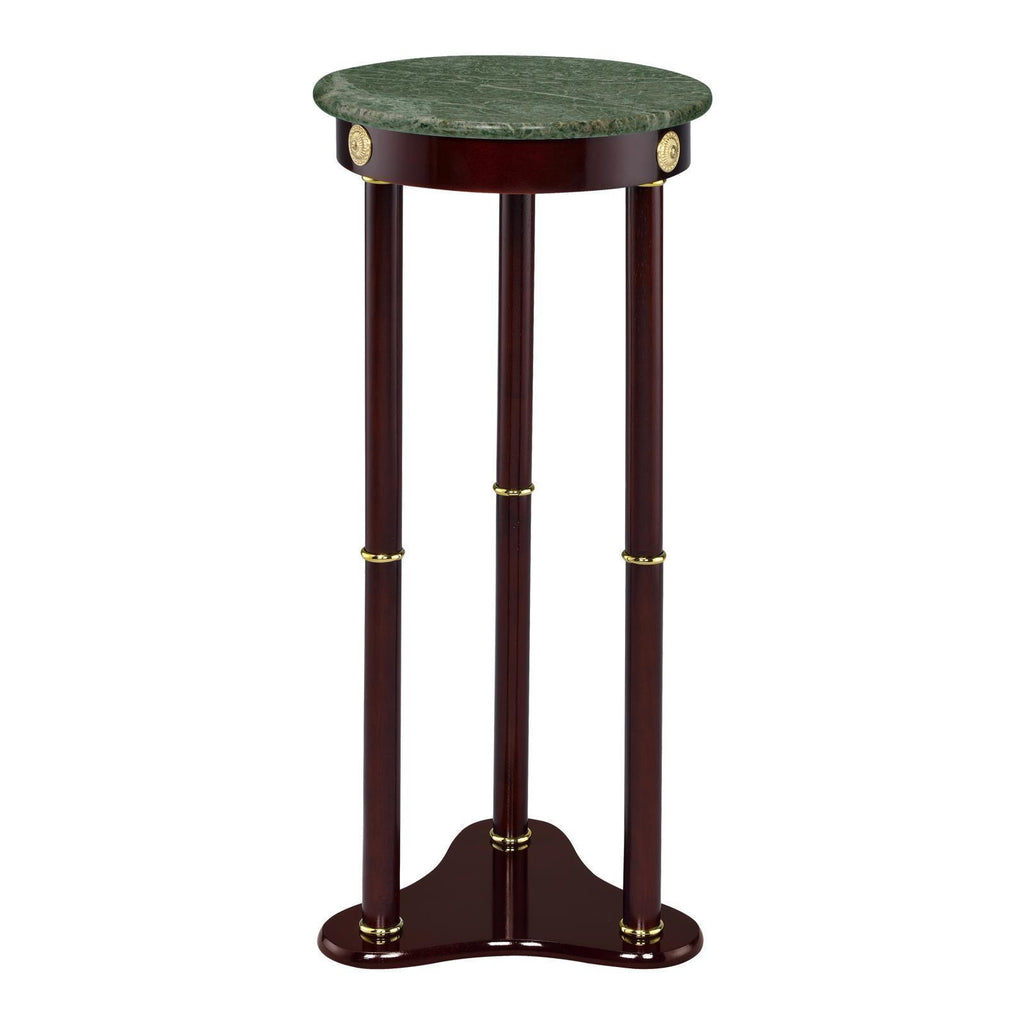 Round Marble Top Accent Table Brown Washburn's Home Furnishings
