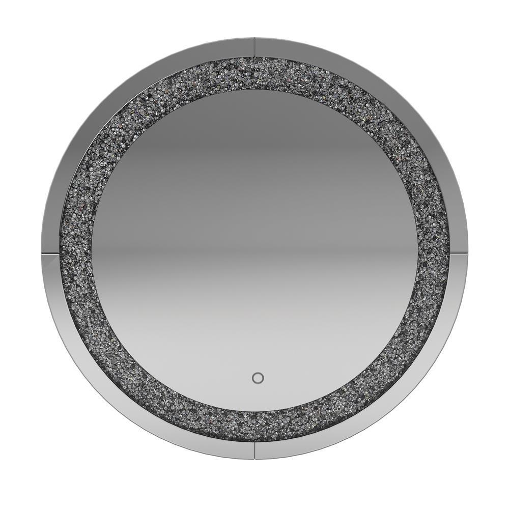 Round Wall Mirror Gray Washburn's Home Furnishings