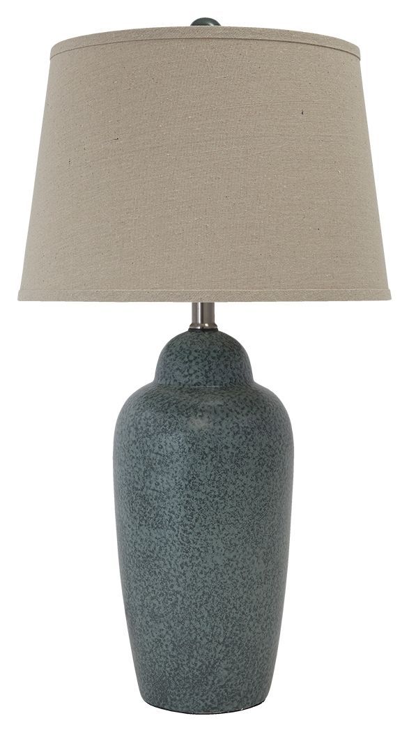 Saher - Green - Ceramic Table Lamp (1/cn) - Earthy Ceramic-Washburn's Home Furnishings