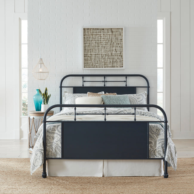 Liberty Vintage Series - King Metal Bed- Navy