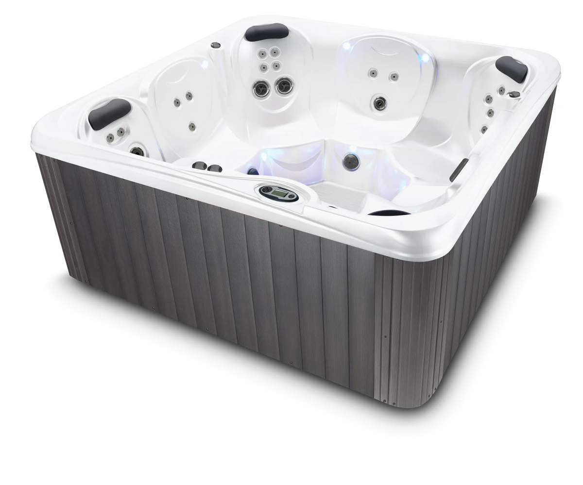 WLA-735L lounge hot tub in Alpine White and Charcoal
