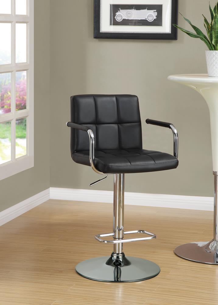 Adjustable Height Bar Stool - Black-Washburn's Home Furnishings