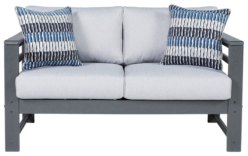 Amora - Charcoal Gray - Loveseat W/cushion-Washburn's Home Furnishings