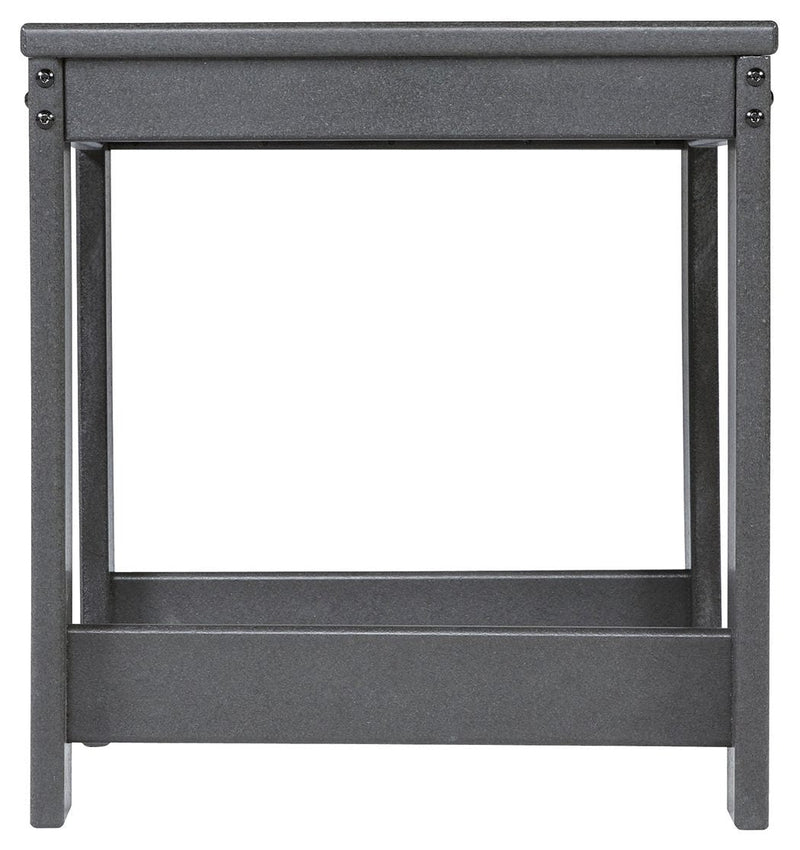 Amora - Charcoal Gray - Square End Table-Washburn's Home Furnishings