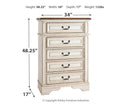 Ashely Realyn Chest in Chipped White-Washburn's Home Furnishings