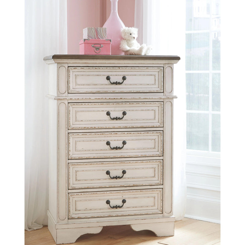 Ashley Realyn - Chipped White - Chest-Washburn's Home Furnishings