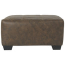 Ashley Abalone Oversized Accent Ottoman in Chocolate-Washburn's Home Furnishings