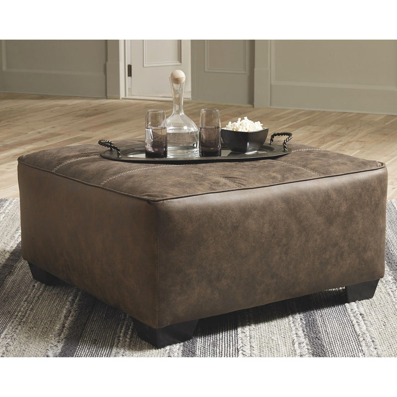 Ashely Abalone - Chocolate - Oversized Accent Ottoman-Washburn's Home Furnishings