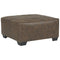 Ashley Abalone Oversized Accent Ottoman in Chocolate-Washburn's Home Furnishings