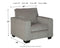 Ashley Altari Chair in Light Gray-Washburn's Home Furnishings