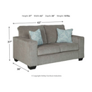 Ashley Altari Loveseat in Light Gray-Washburn's Home Furnishings