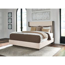Anibecca - Weathered Gray - King Upholstered Bed-Washburn's Home Furnishings