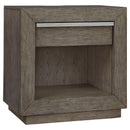 Anibecca - Weathered Gray - One Drawer Night Stand-Washburn's Home Furnishings