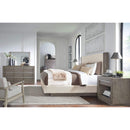 Anibecca - Weathered Gray - Queen Upholstered Bed-Washburn's Home Furnishings