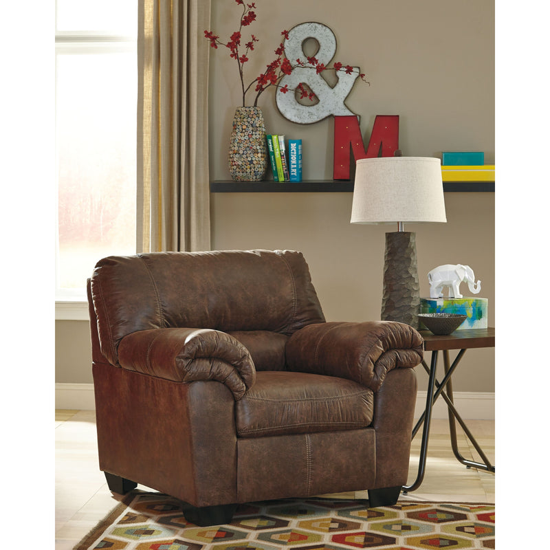 Ashley Bladen Club Chair & Ottoman in Coffee-Washburn's Home Furnishings