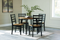 Ashley Blondon Dining Table & 4 Chairs Set in Brown/Black(sell as set)-Washburn's Home Furnishings