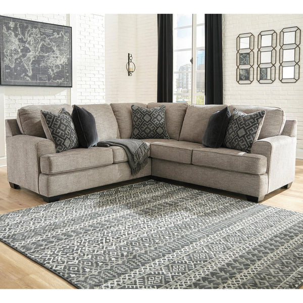 Bovarian - Stone - Left Arm Facing Loveseat 2 Pc Sectional-Washburn's Home Furnishings